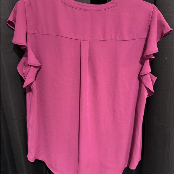 Calvin Klein Pink Ruffle Sleeve Blouse - Picture 3 of 3
